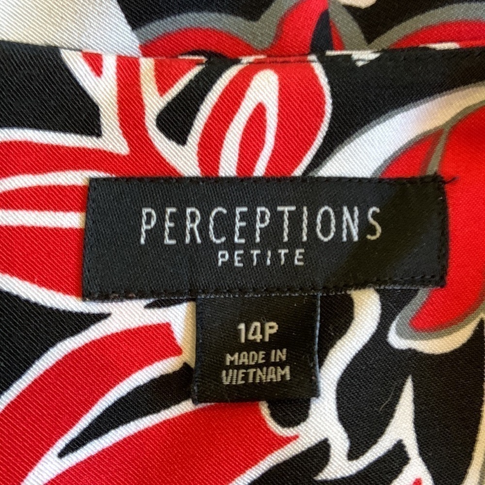 Perceptions Petite Floral Sleeveless Midi Sheath Dress Size 14P - Picture 5 of 6